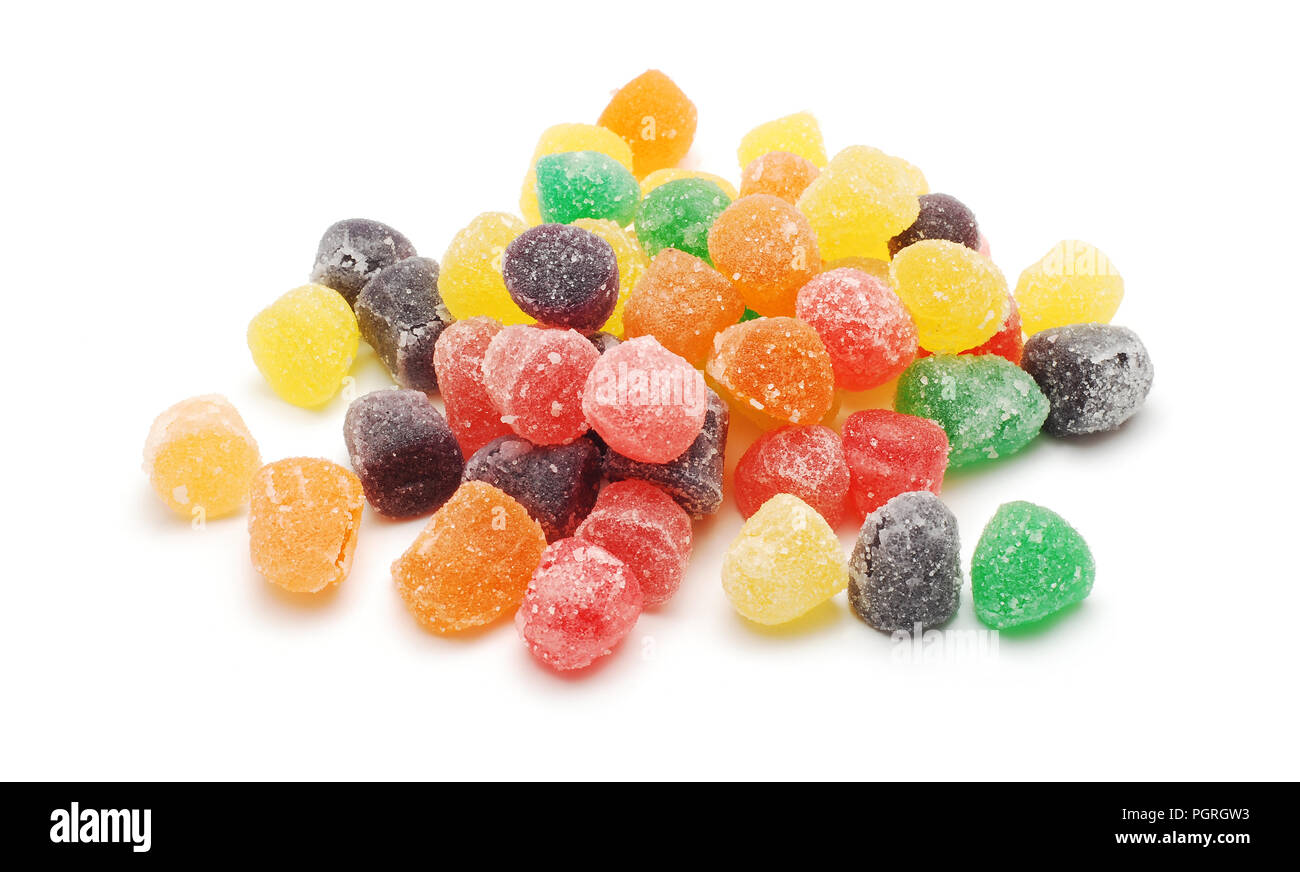 jelly candies isolated on white background Stock Photo - Alamy