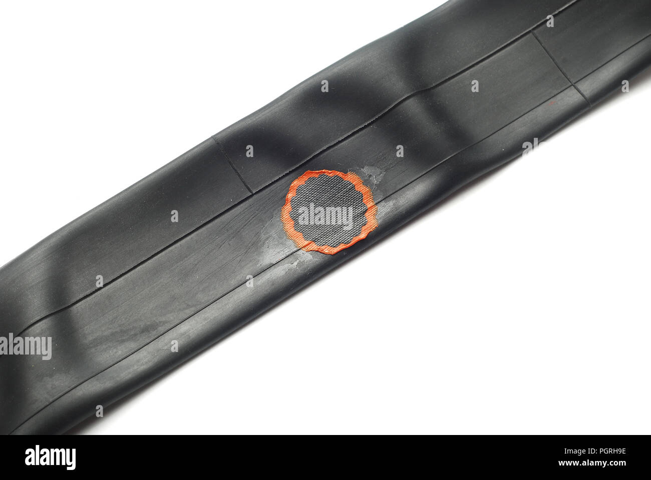 glued patch on a broken bicycle inner tube Stock Photo Alamy