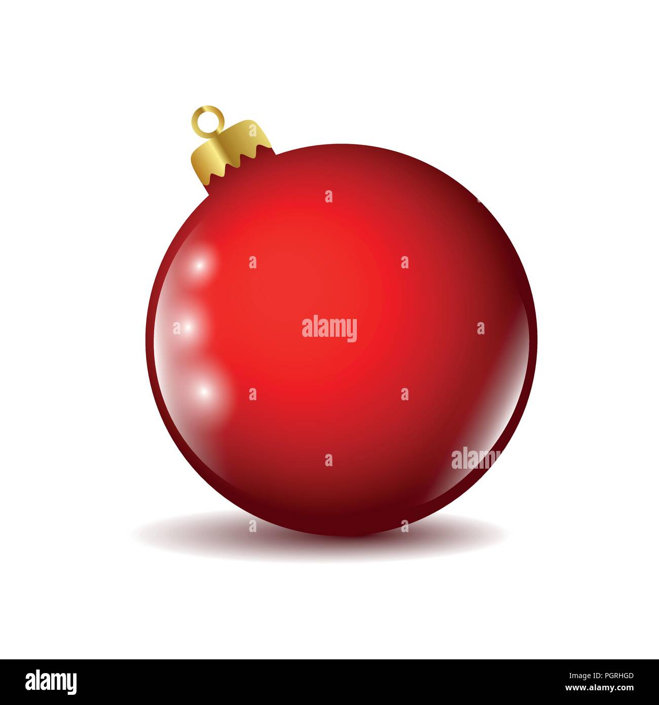 single christmas bauble red colored vector illustration EPS10 Stock Vector