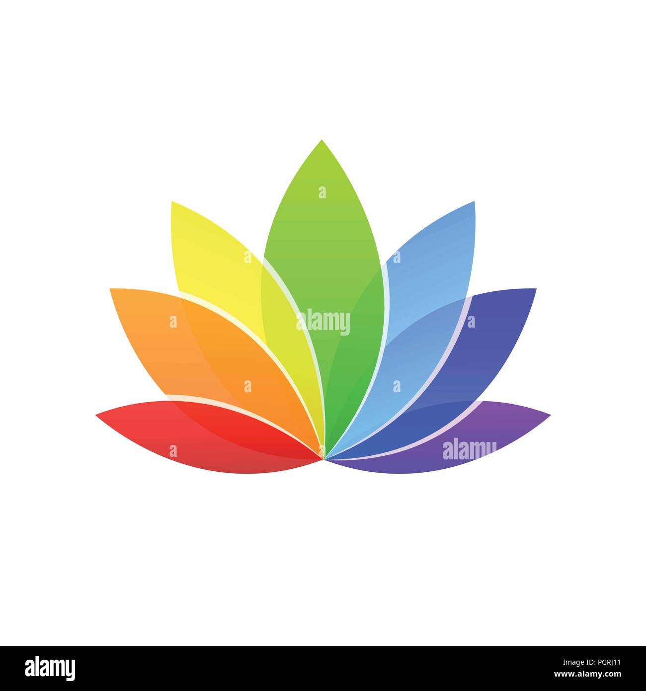 lotus flower rainbow colors vector illustration EPS10 Stock Vector
