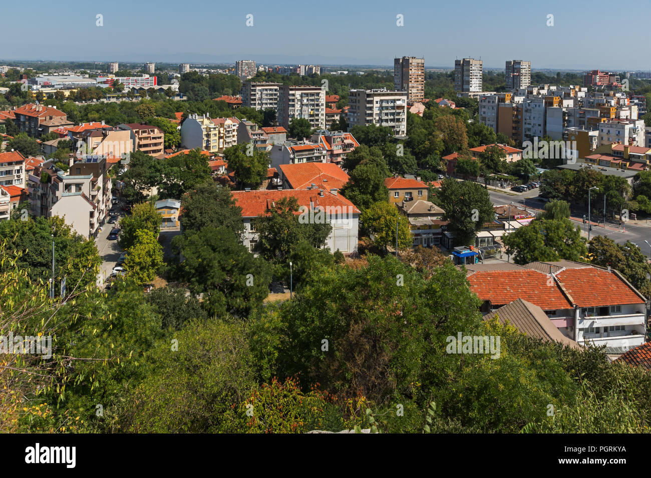 Amazing Panorama to City of Plovdiv from Nebet tepe hill, Bulgaria ...