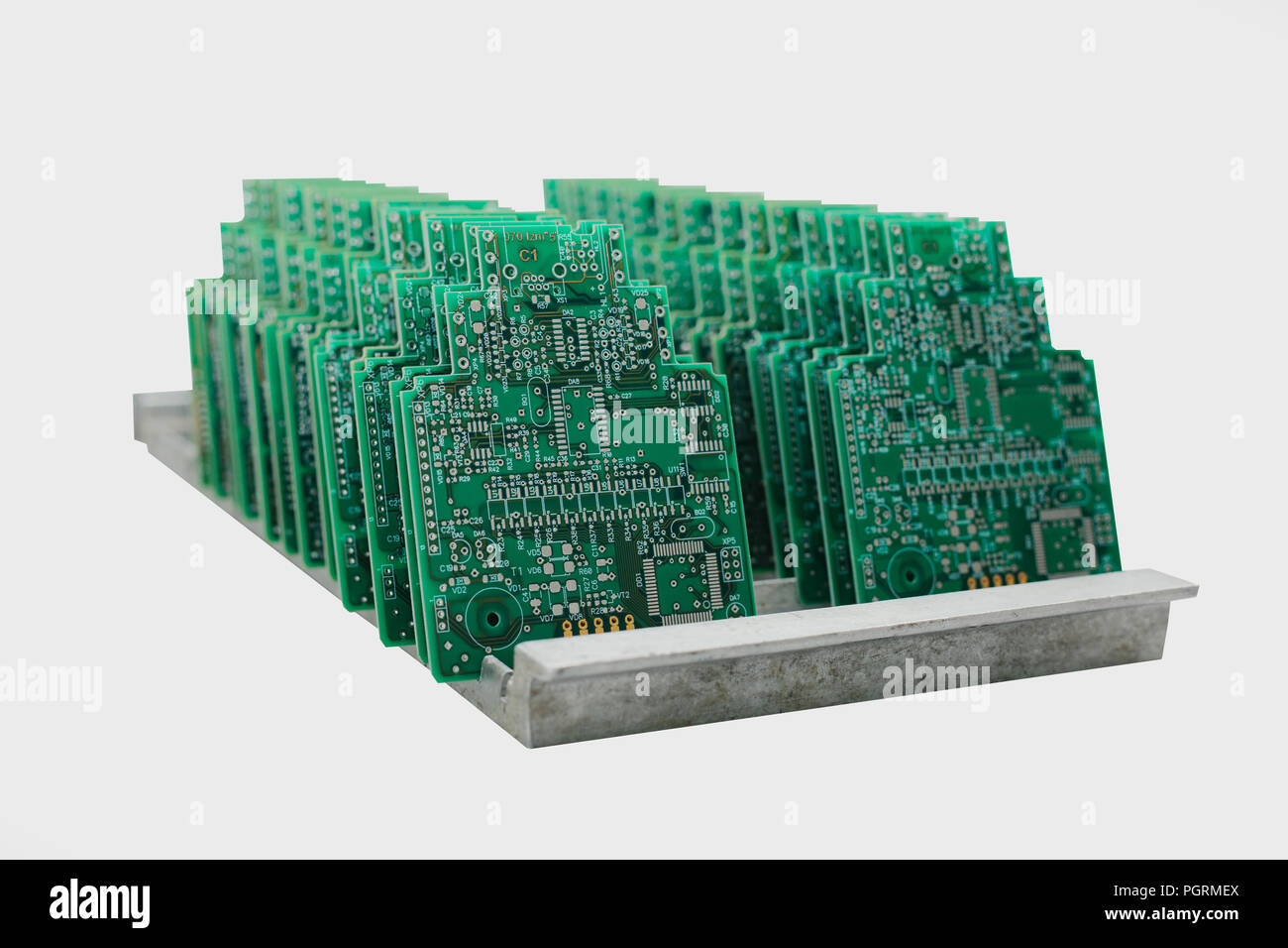 Computer boards in a row isolated on white background Stock Photo - Alamy