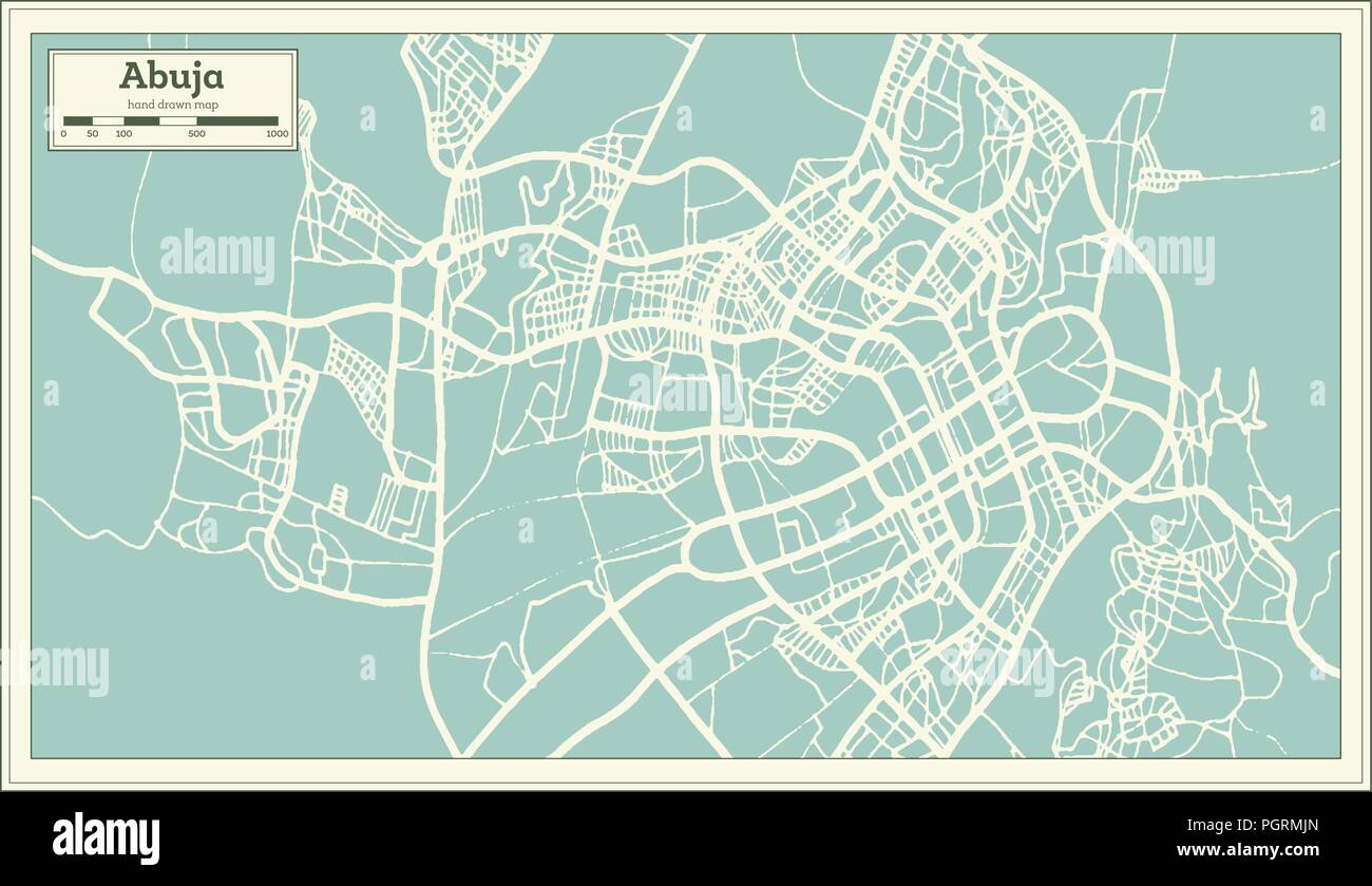 City map Abuja Nigeria