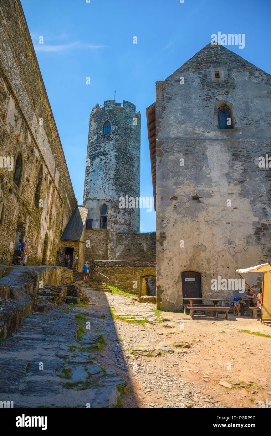 Bezdez, Czech Republic - 5.07.2018: Bezdez Castle inside in Northern Bohemia, Czech Republic Stock Photo