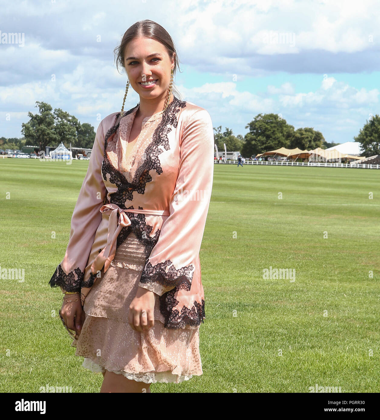 The International Day Polo at the Royal County of Berkshire Polo Club in Winkfield  Featuring: Amber Le Bon Where: Windsor, United Kingdom When: 28 Jul 2018 Credit: John Rainford/WENN Stock Photo