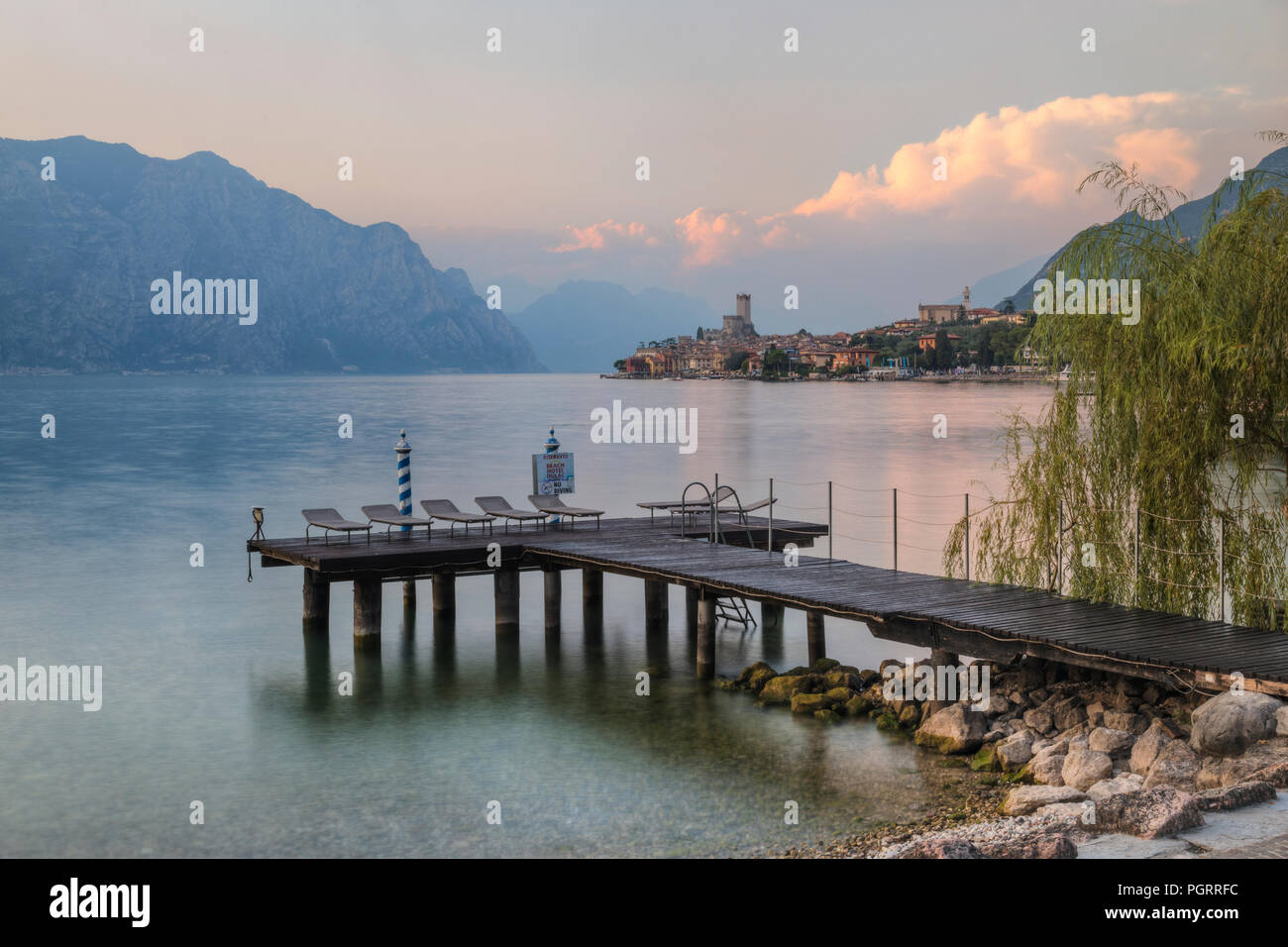 Malcesine, Lake Garda, Verona, Veneto, Italy, Europe Stock Photo