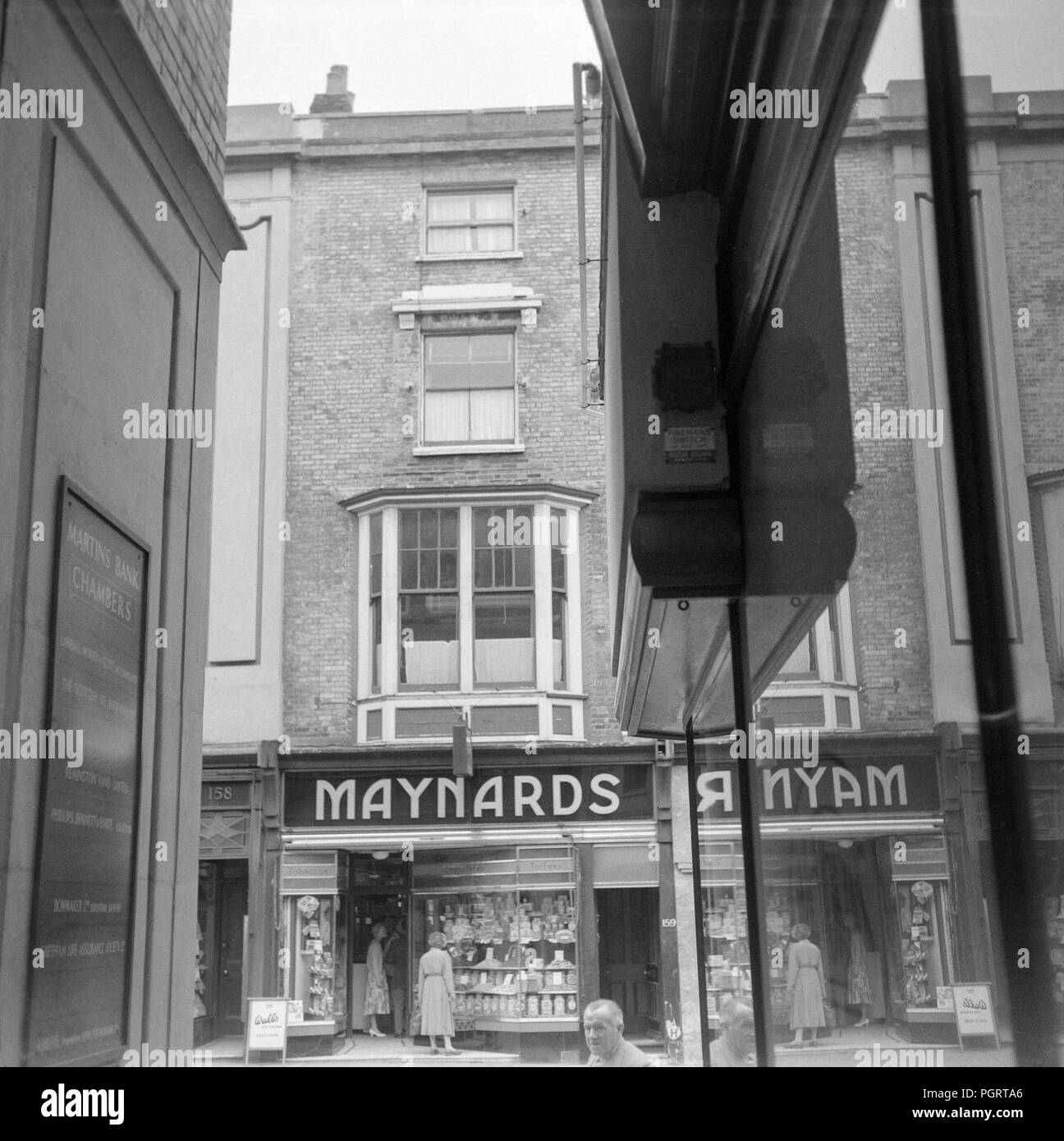 Maynard store in Brighton on the South Coast of England, during the early 1960s. Stock Photo