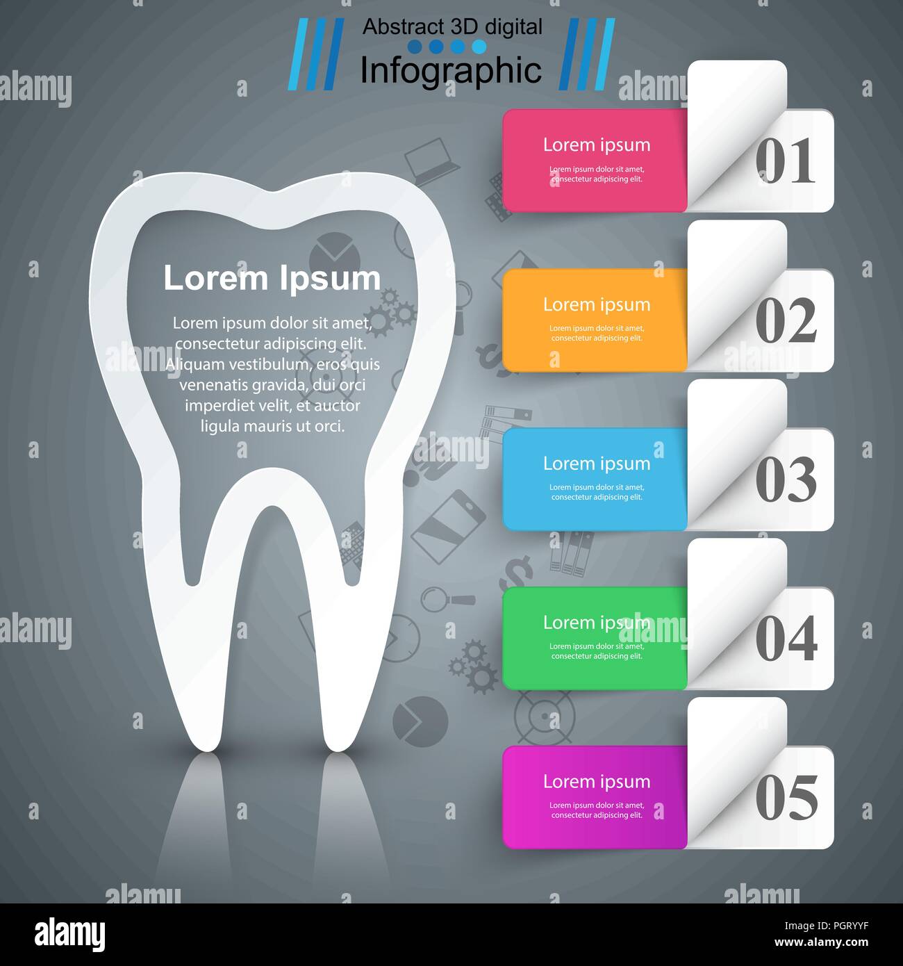 Business Infographics. Tooth icon Stock Vector Image & Art - Alamy