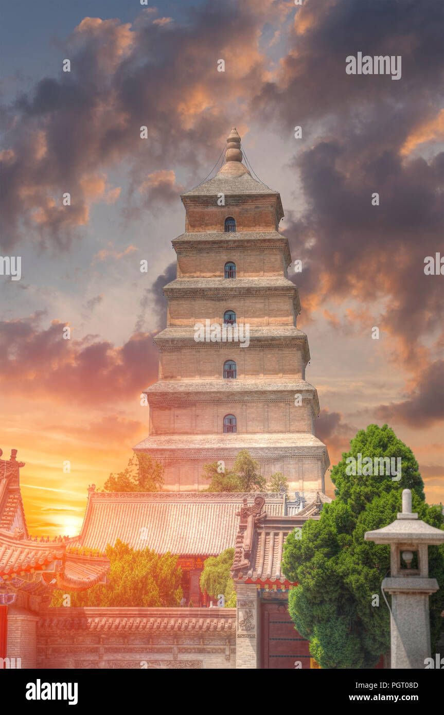 large pagoda of wild geese in Xi'an. The largest monument of Chinese