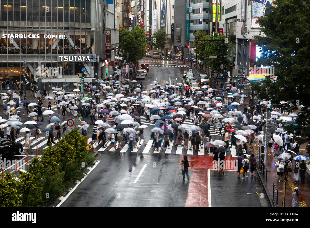Rain day shibuya Stock Photos and Images