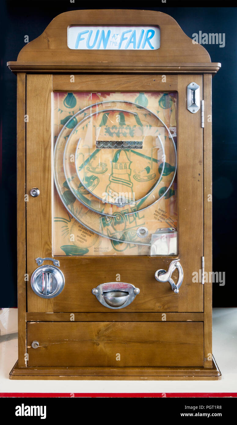 Retro allwin amusement slot machines hi-res stock photography and