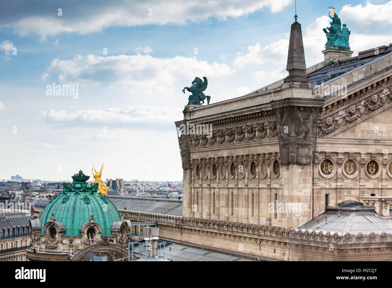 View of fancy buildings from La Samaritaine rooftop, Paris, France Stock  Photo - Alamy