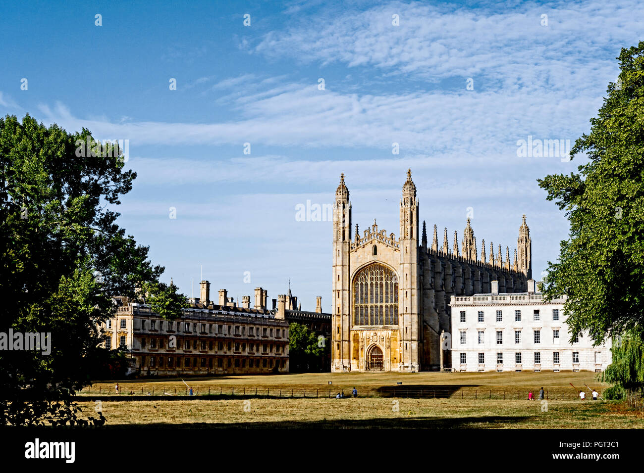 Cambridge (England, Great Britain): King’s College Chapel from the Backs Stock Photo