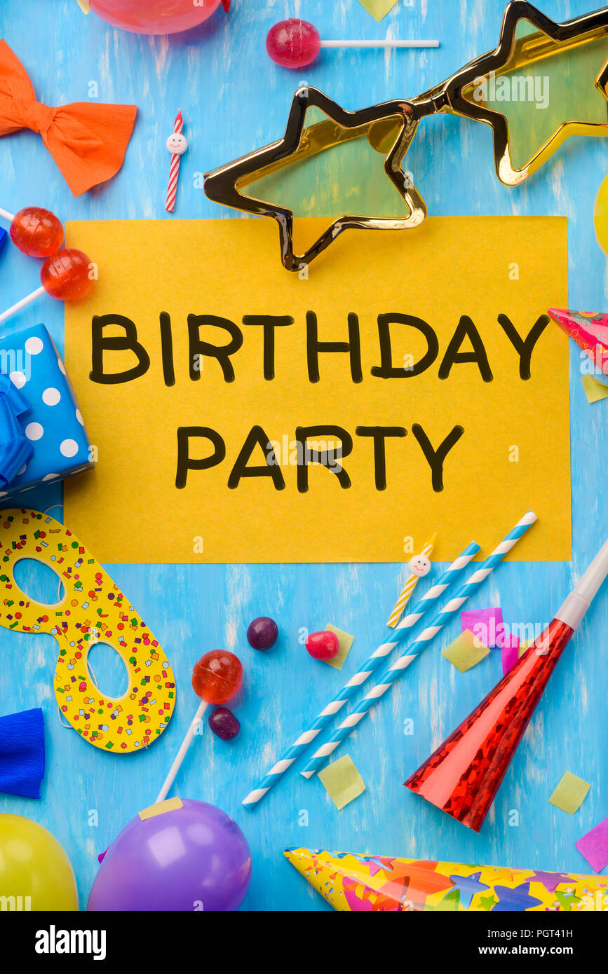 Special Birthday Party invitation Stock Photo