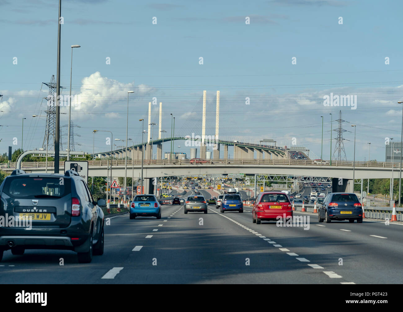 M25 Motorway leading to the Dartford Tunnel Stock Photo Alamy