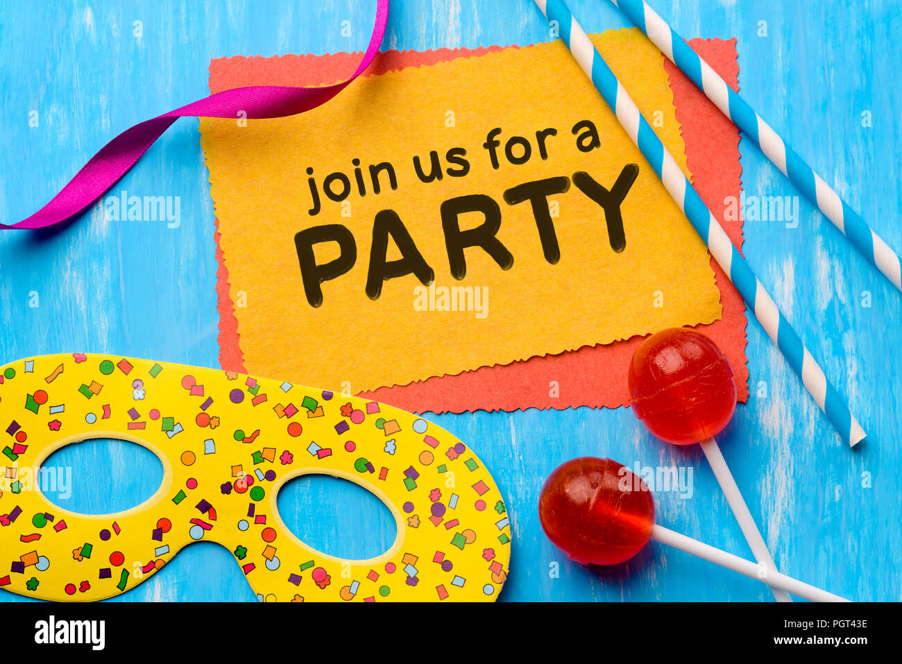 Bright party invitation template Stock Photo