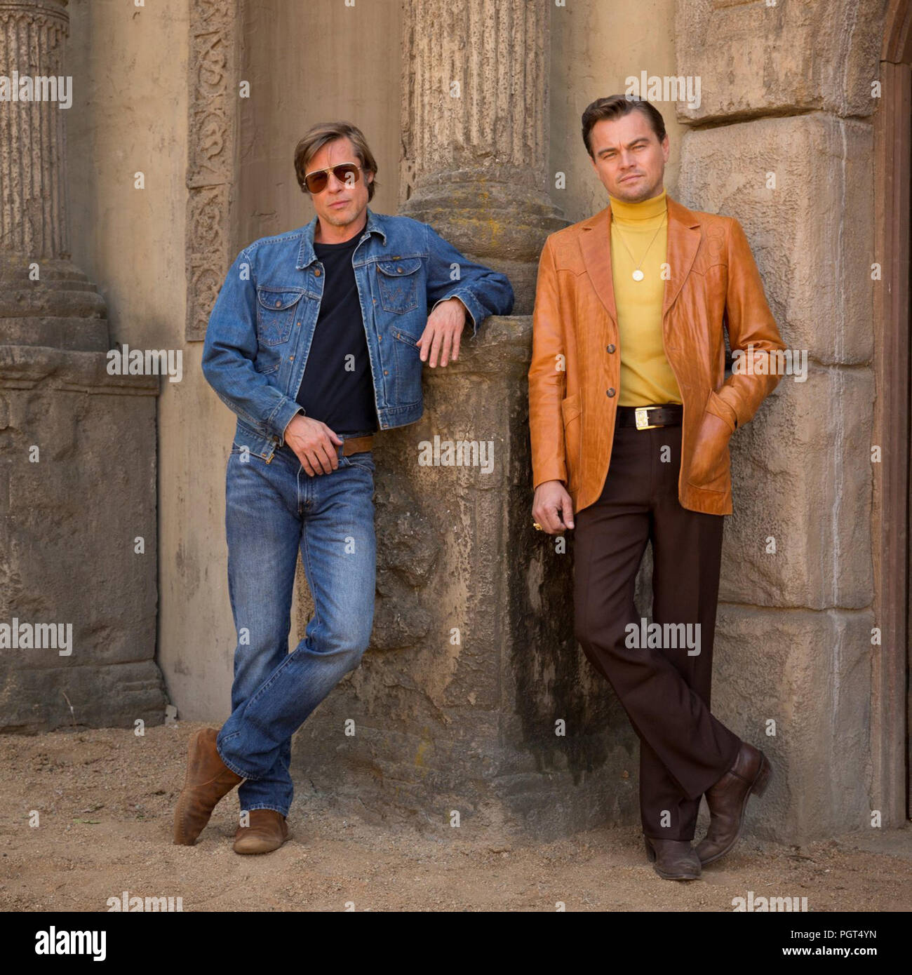 Once Upon a Time In Hollywood is a forthcoming film directed by Quentin Tarantino, starring Leonard DiCaprio.  This photograph is for editorial use only and is the copyright of the film company and/or the photographer assigned by the film or production company and can only be reproduced by publications in conjunction with the promotion of the above Film. A Mandatory Credit to the film company is required. The Photographer should also be credited when known. Stock Photo