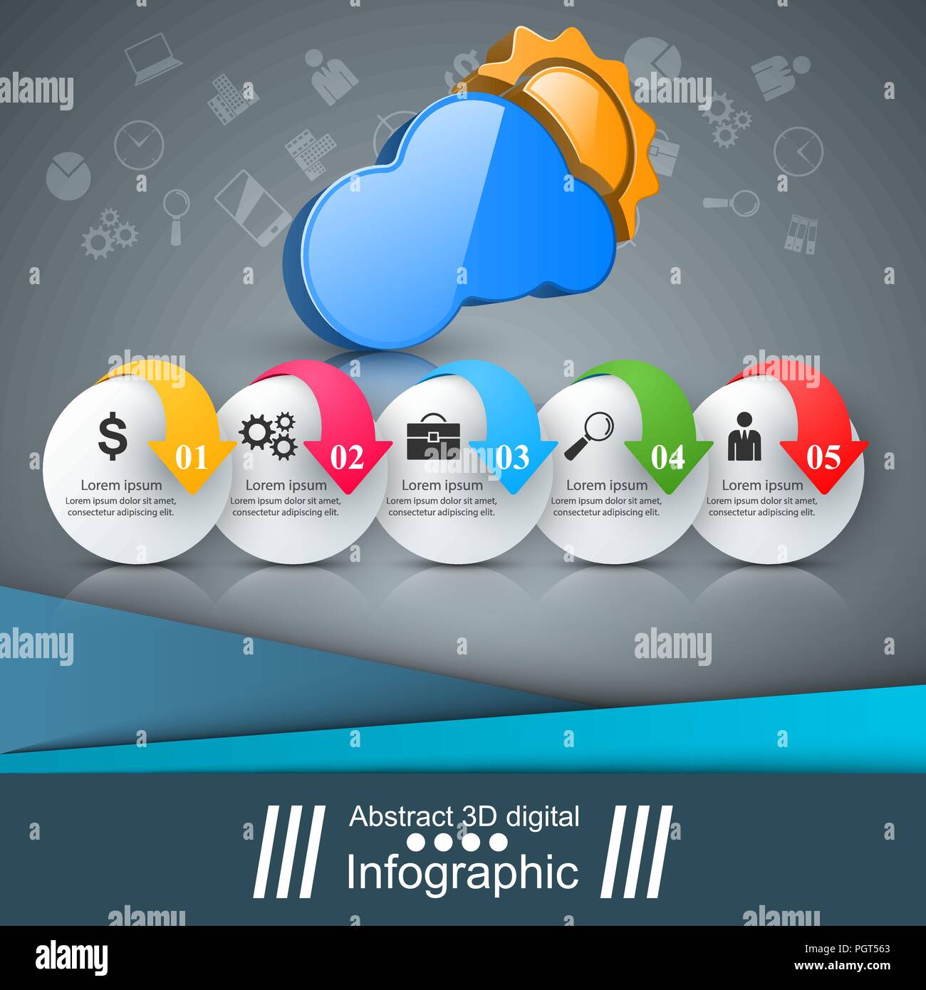 Business Infographics. Sun, Weather, Cloud icon Stock Vector Image ...