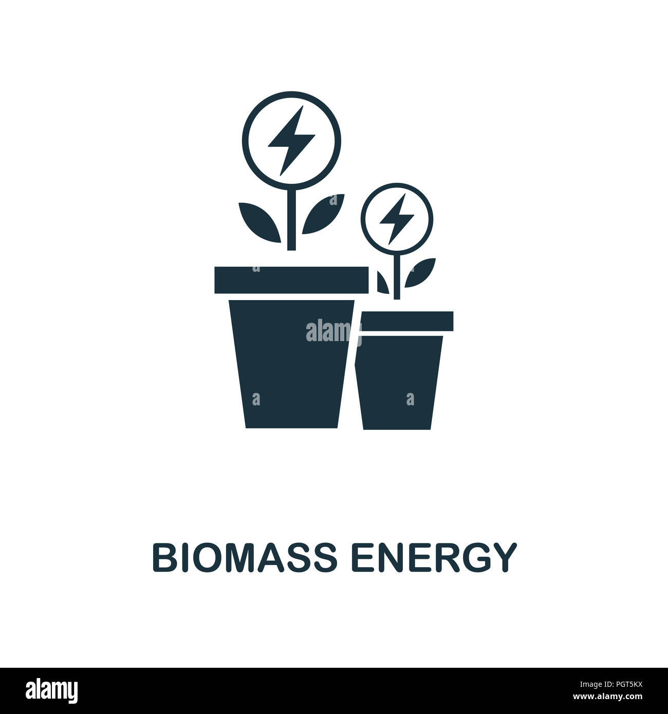 Biomass Energy icon. Monochrome style design from power and energy collection. UI. Pixel perfect simple pictogram biomass energy icon. Web design, app Stock Photo