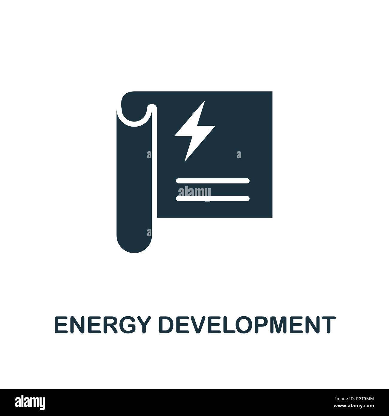 Energy Development icon. Monochrome style design from power and energy ...