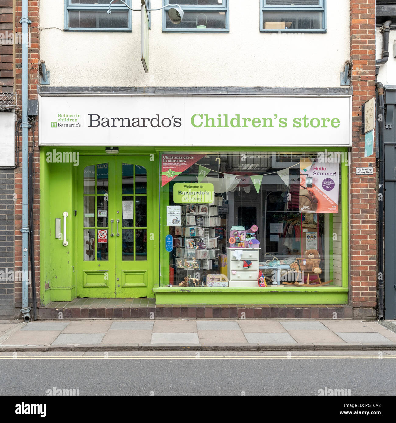Barnardos Childrens store in Catherine Street Salisbury UK Stock Photo