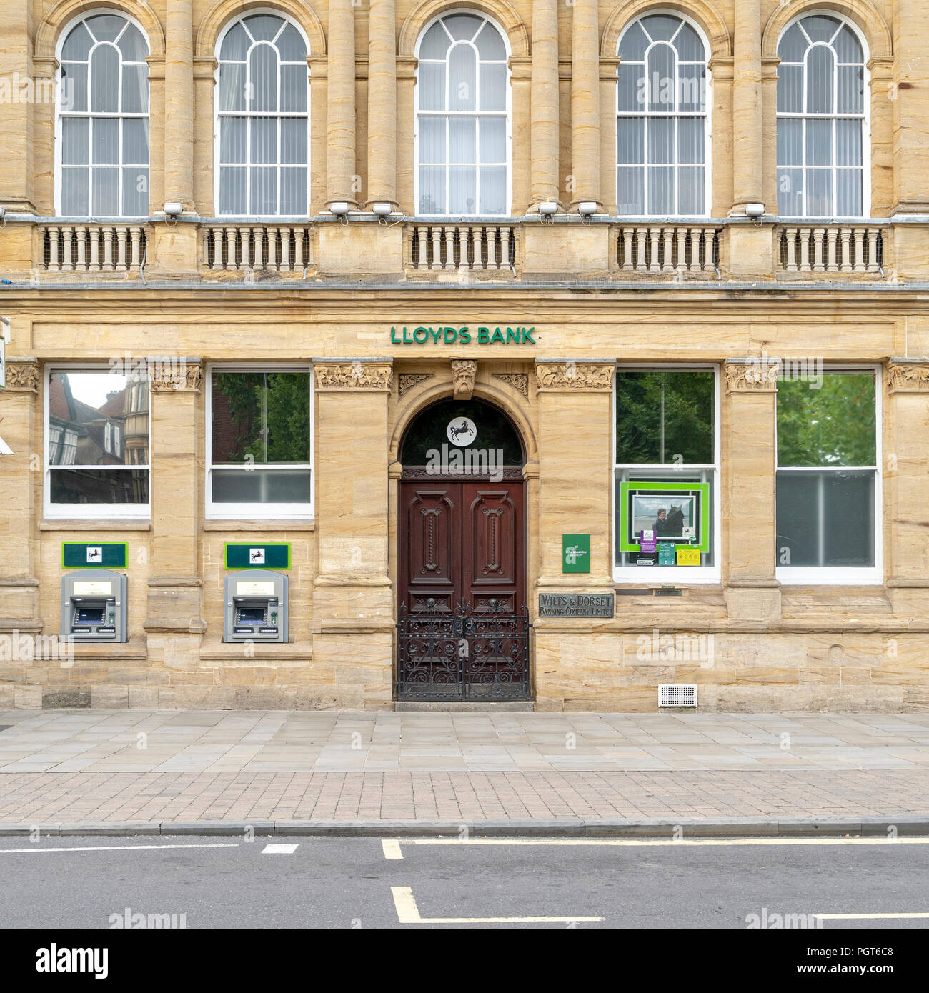 Lloyds bank branch in Blue Boar Row Salisbury Wiltshire UK Stock Photo