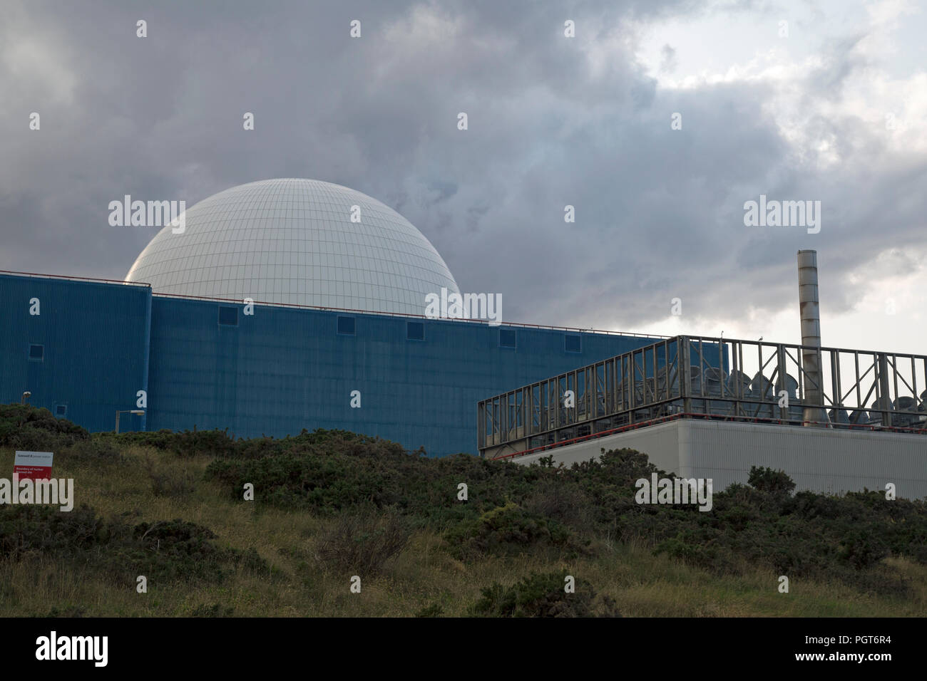 Sizewell, Suffolk, England, August 2018, A View Of Sizewell B Nuclear 