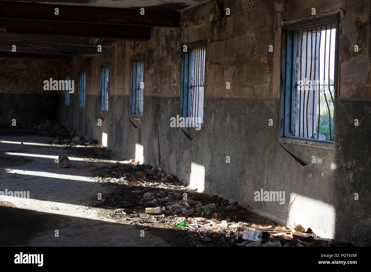 Abandoned fort Campbell from secon world war Stock Photo