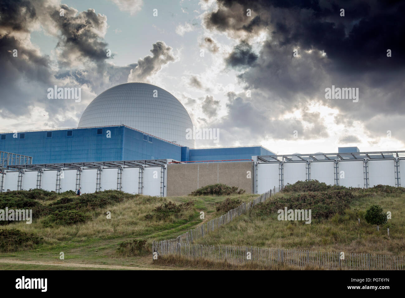 Sizewell, Suffolk, England, August 2018, A View Of Sizewell B Nuclear 