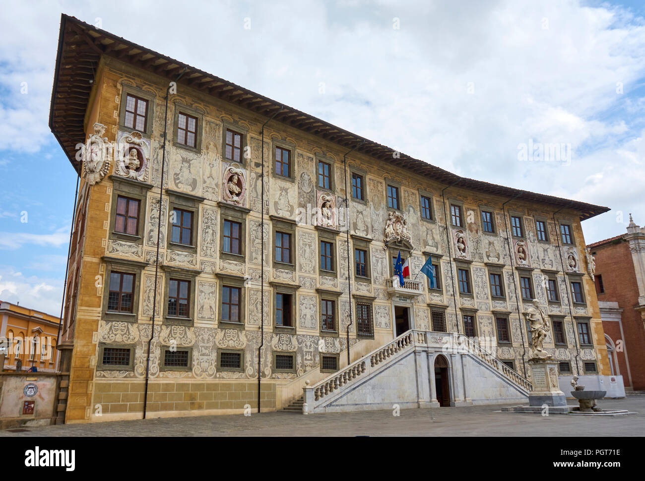 Scuola Normale Superiore - Palazzo della Carovana - Piazza dei Cavalieri - Pisa Italy Stock Photo