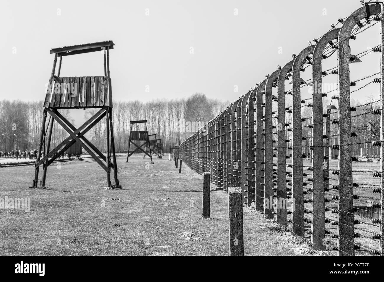 Concentration Camp Auschwitz Black And White Stock Photos Images Alamy