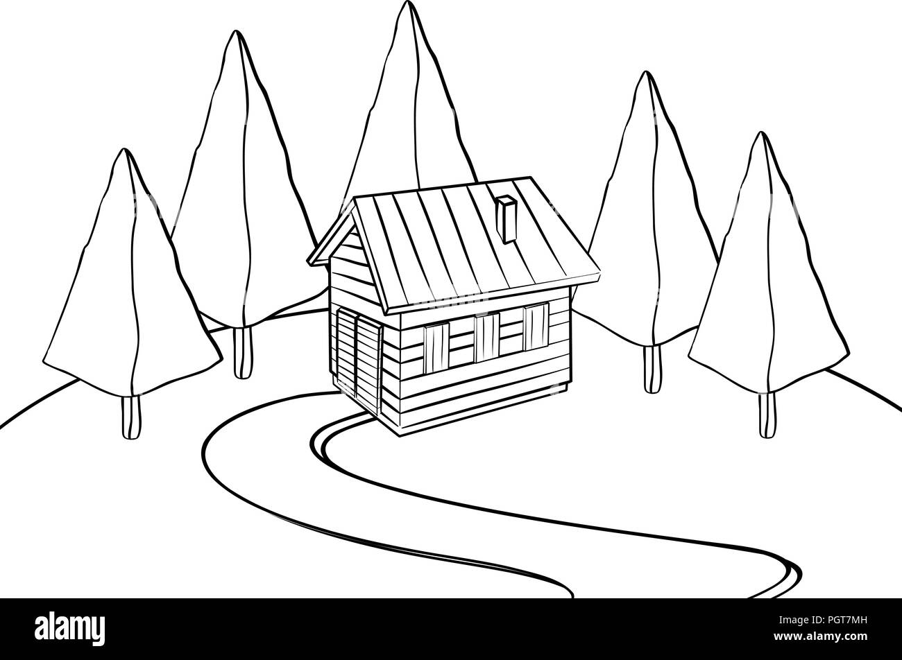 Classic log cabin Cut Out Stock Images & Pictures Alamy