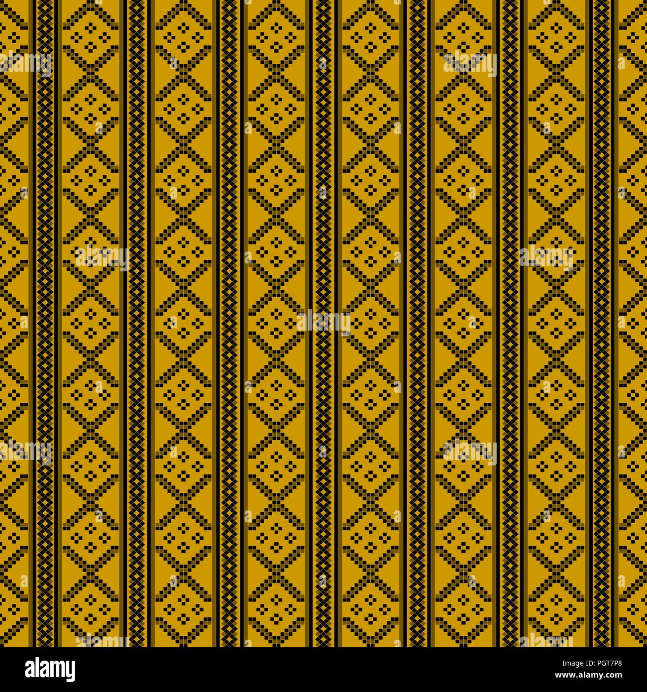 Embroidery pattern, seamlles background tile Stock Vector