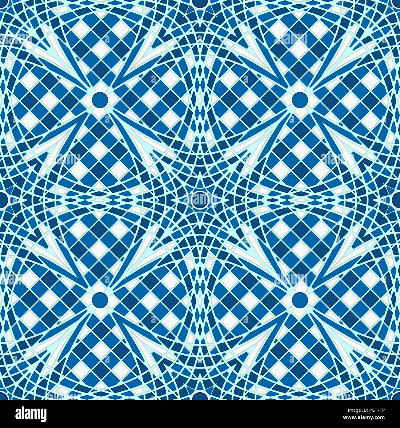 Blue tile mosaic seamless background pattern Stock Vector Image & Art ...