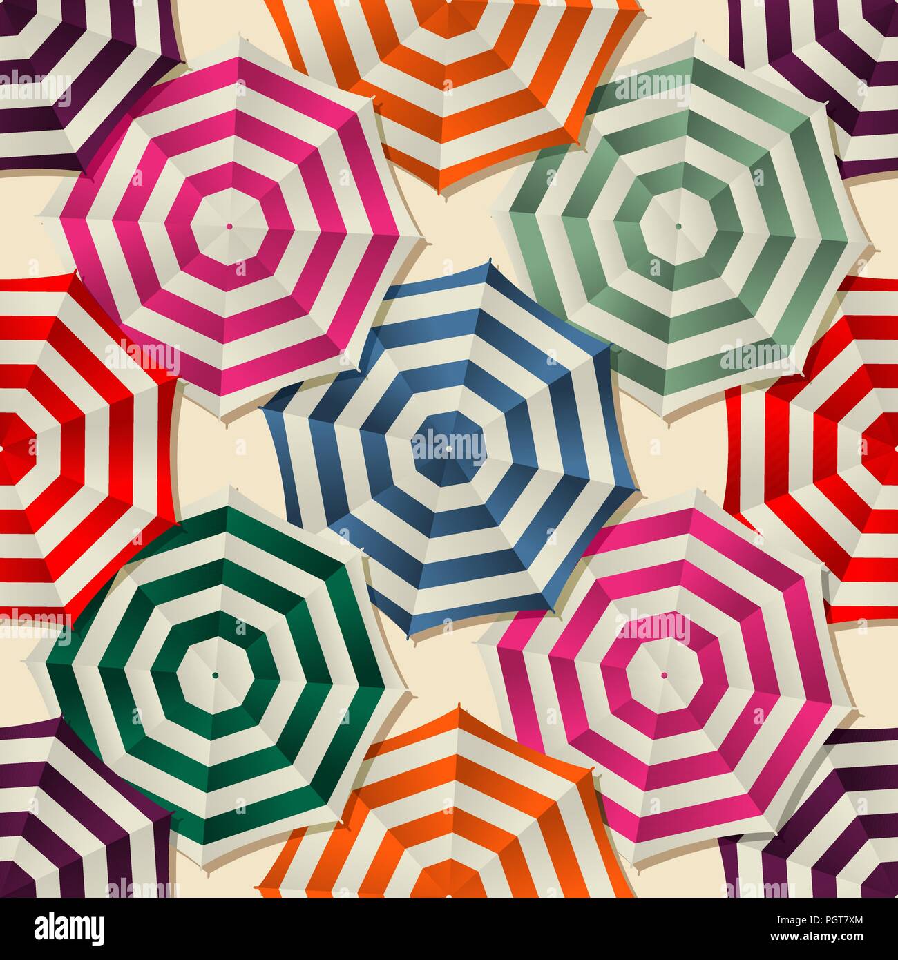 Crowded beach Stock Vector Images Alamy