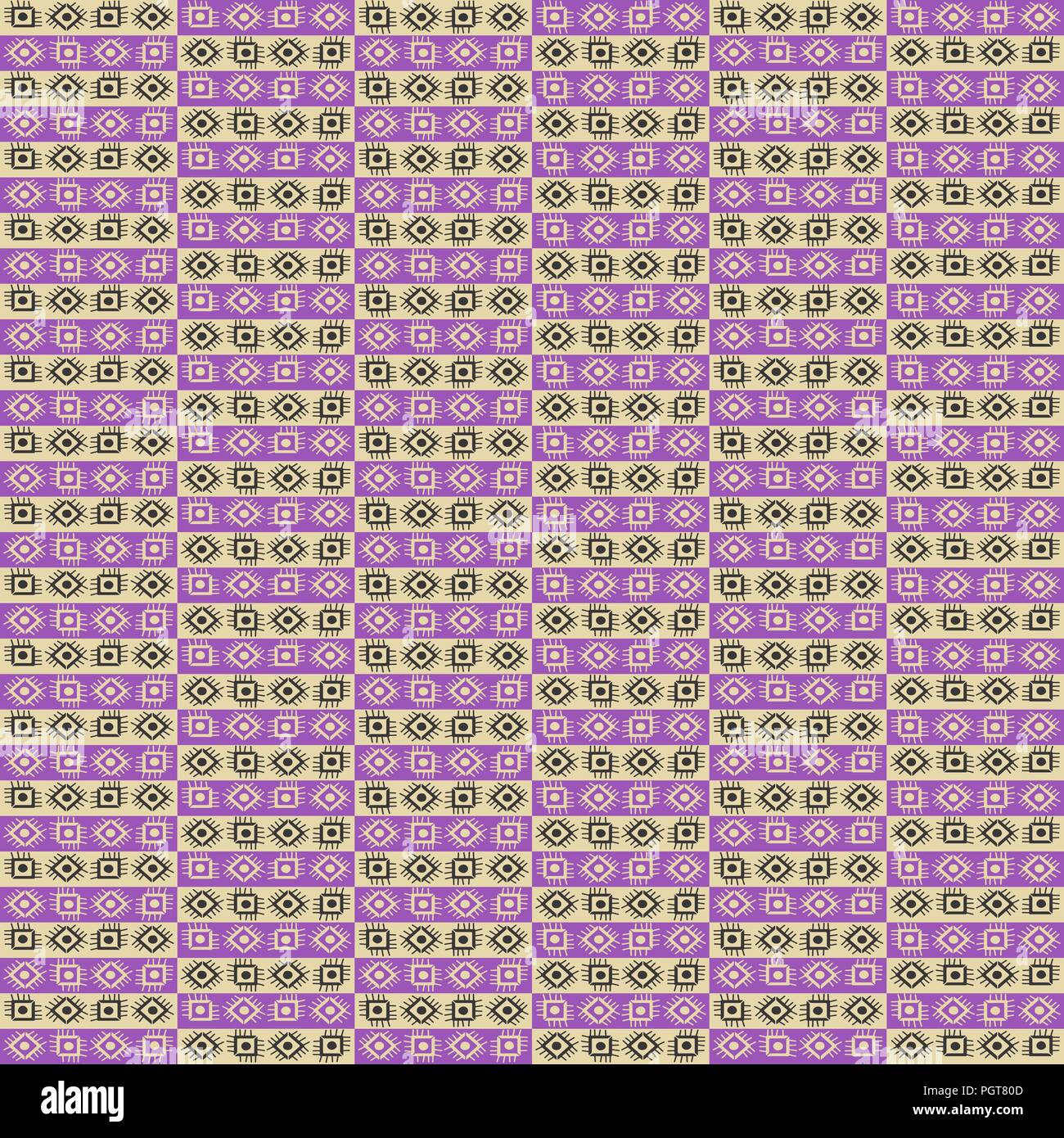 Retro style decorative colorful seamless pattern design Stock Vector