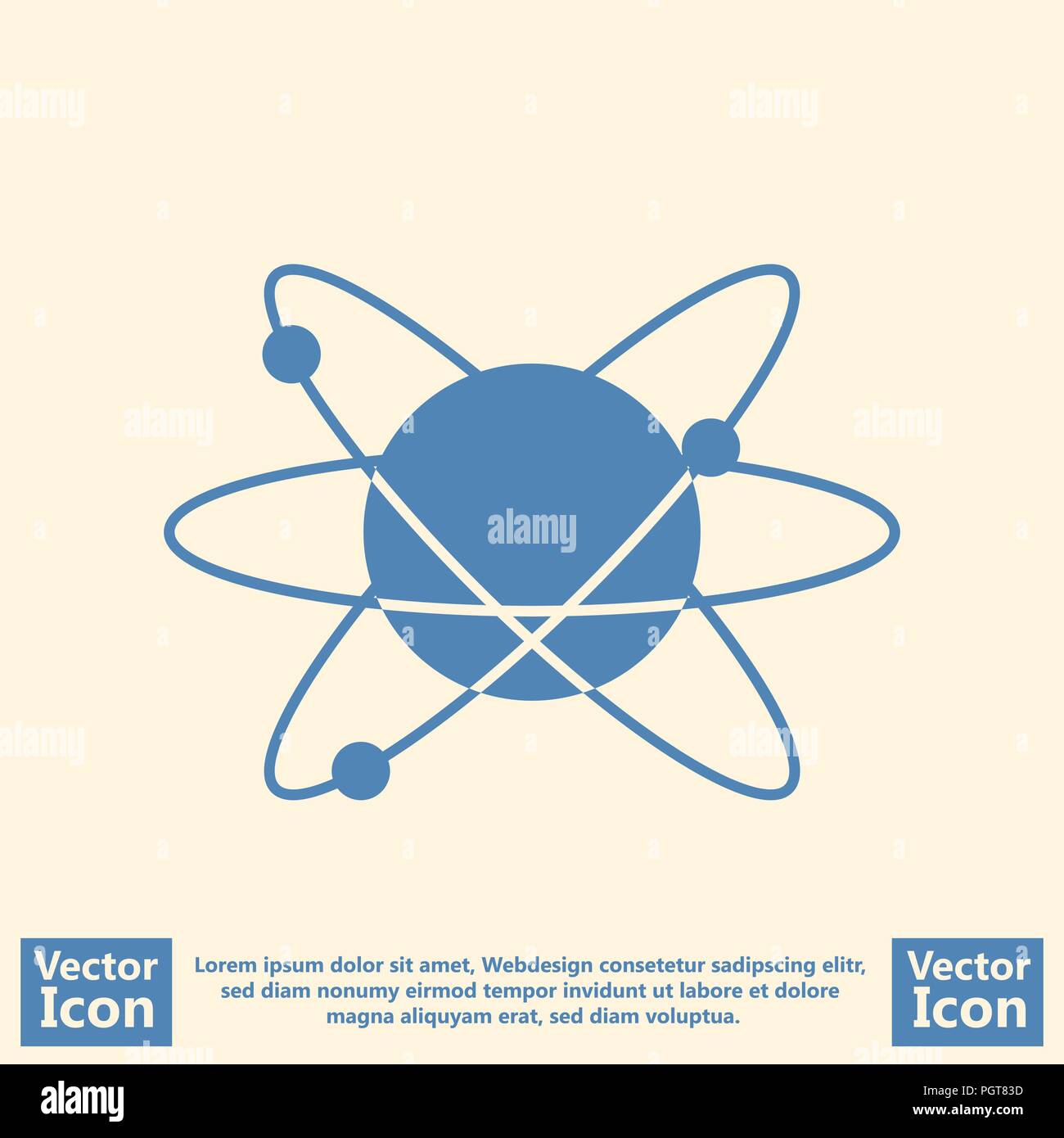 Flat style icon with chemestry symbol Stock Vector Image & Art - Alamy