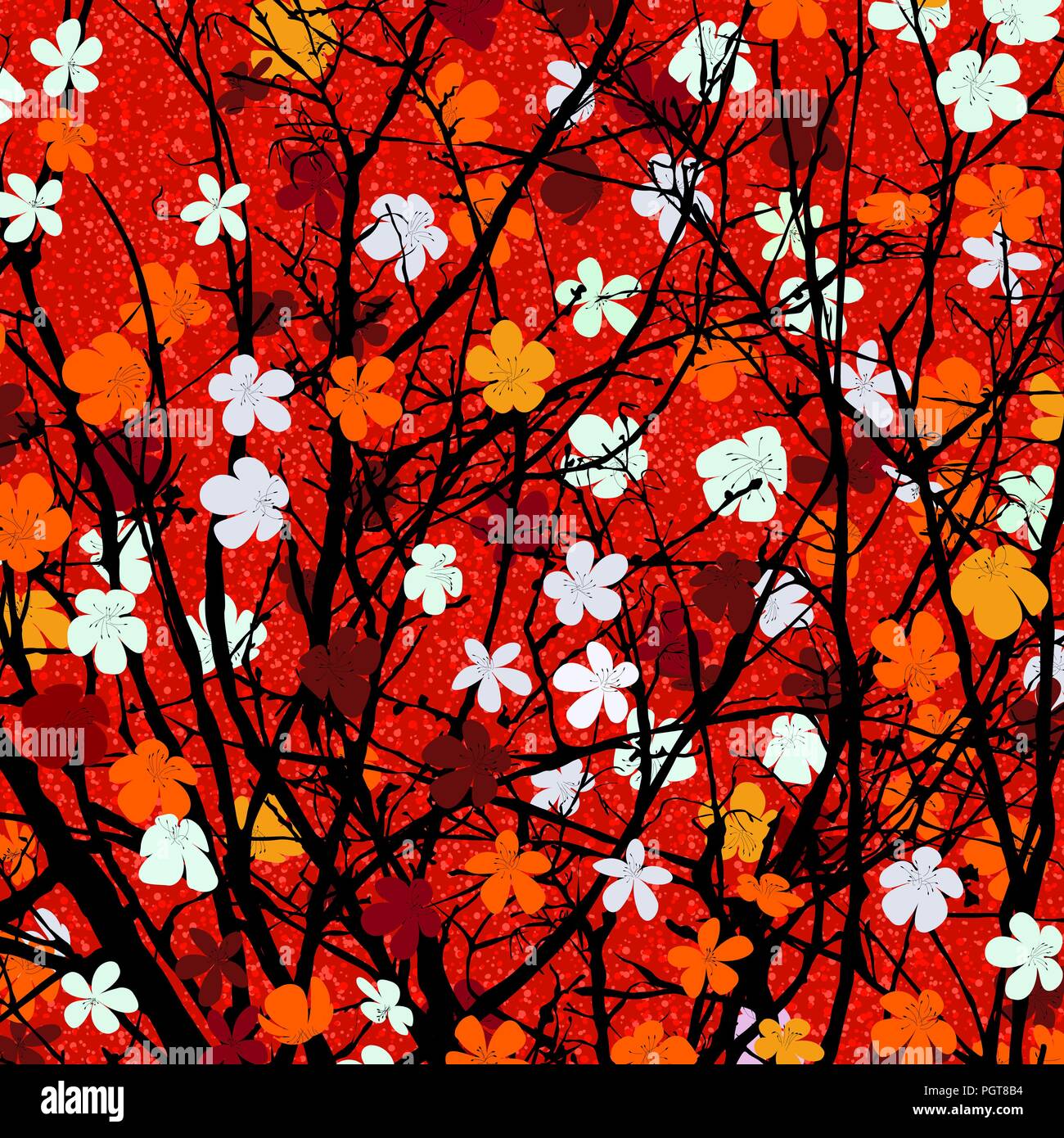 Spring theme decoration Stock Vector Images - Alamy