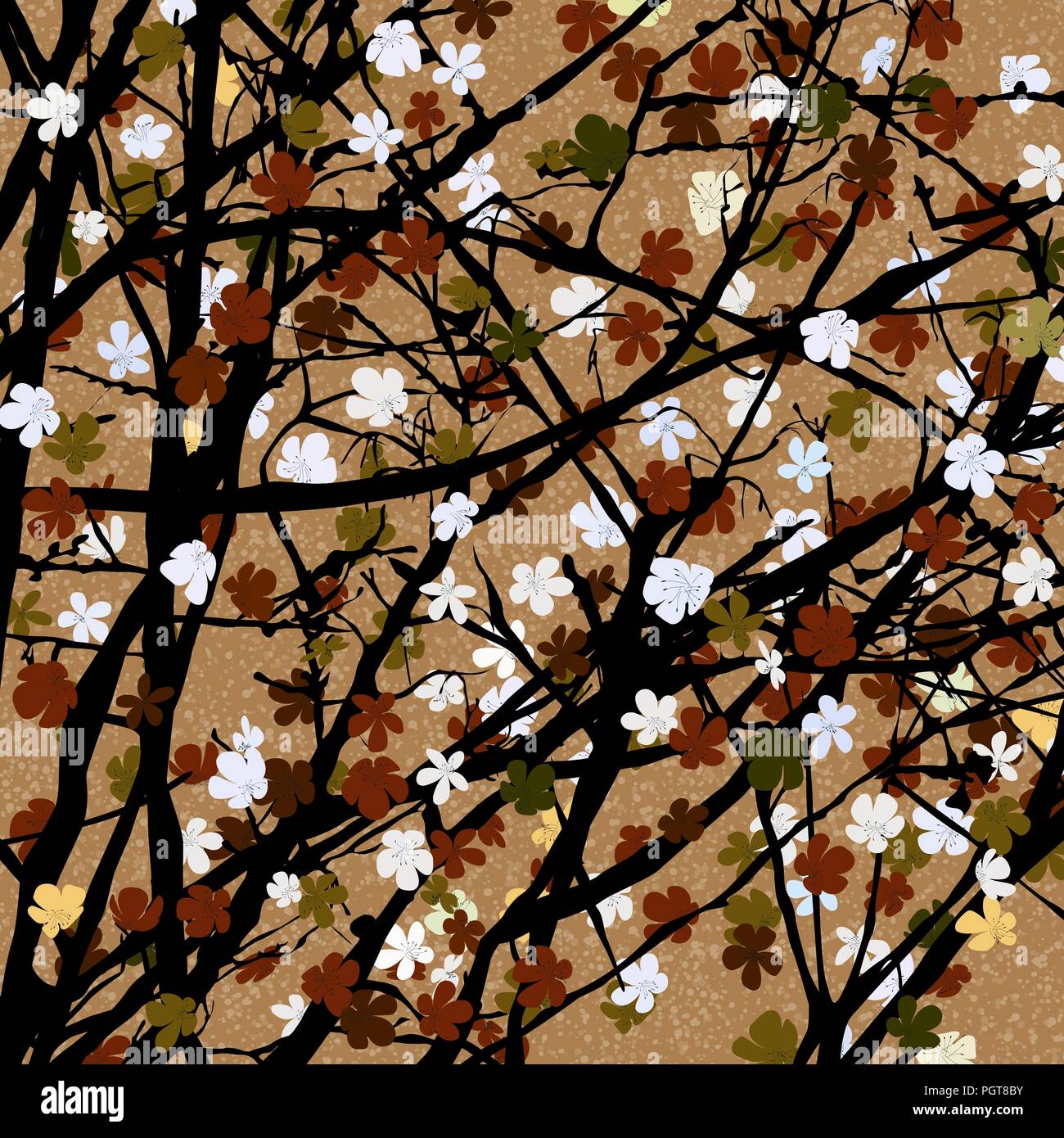 Spring theme blossom tree background for print Stock Vector Image & Art ...