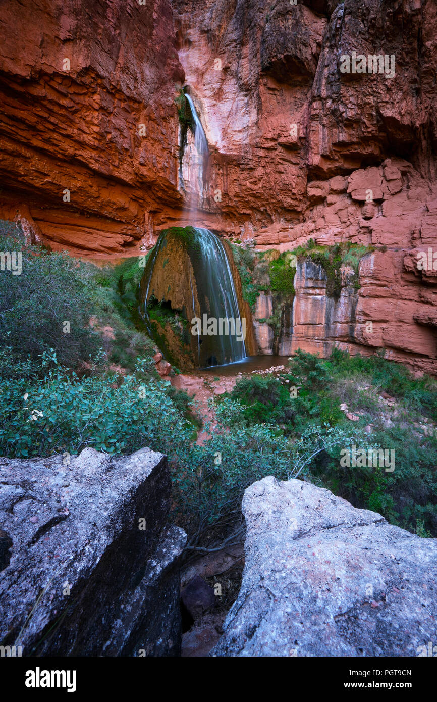 Ribbon falls in the Norh Kaibab Trail, Grand Canyon NP Stock Photo Alamy