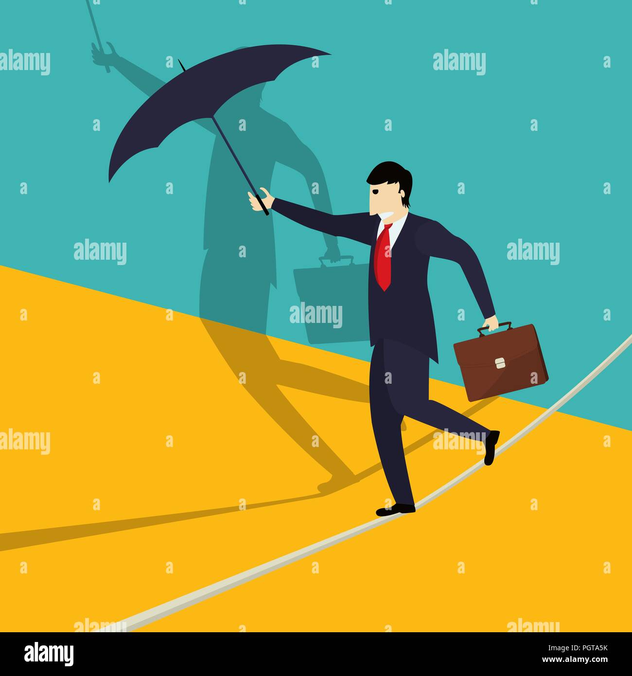 Tightrope Stock Vector Images - Alamy
