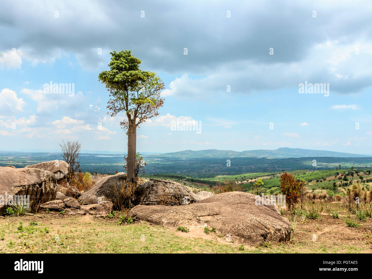 View from Mo Hin Khao, Chaiyaphum, Thailand Stock Photo