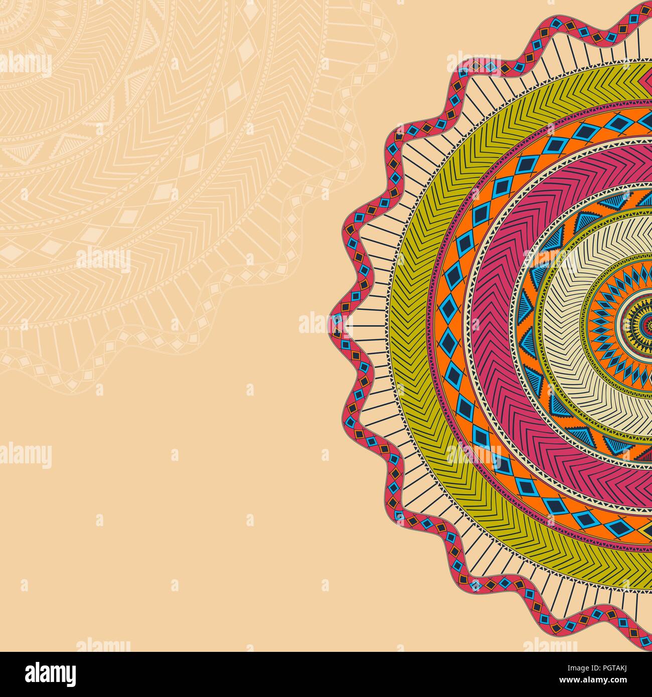 Mandala background with round ornament Stock Vector Image & Art - Alamy