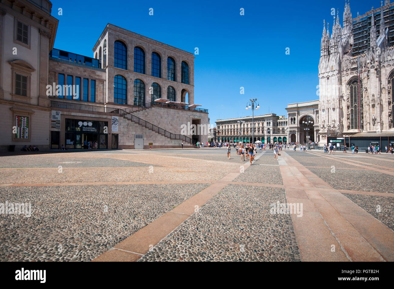 Italy, Lombardy, Milan, Piazza Duomo Square, Novecento Modern Art Museum Stock Photo