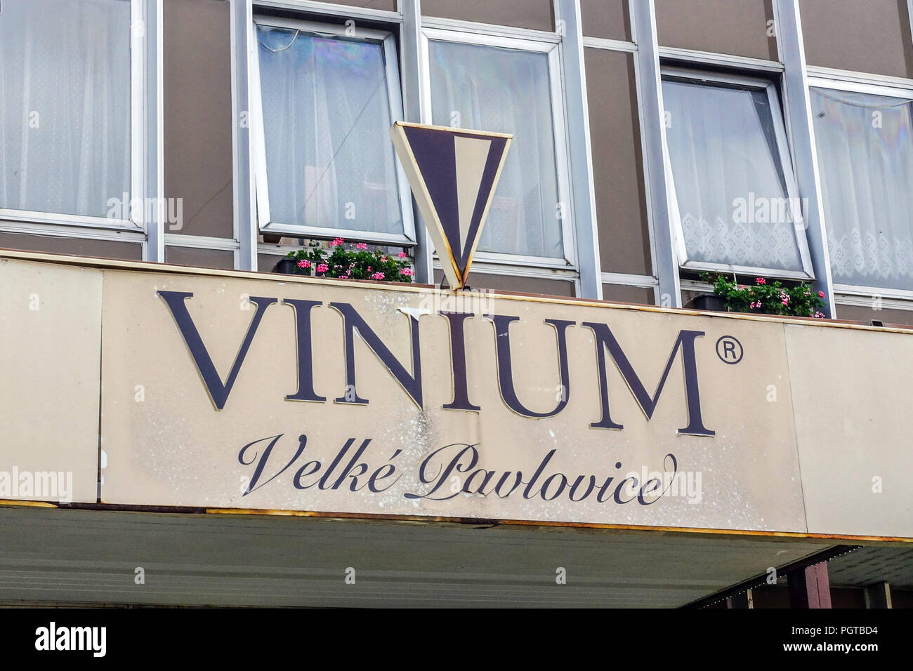 Vinium, winery, logo sign, Velke Pavlovice, Czech Republic Stock Photo