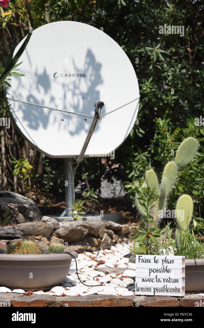 cahor satellite dish Stock Photo