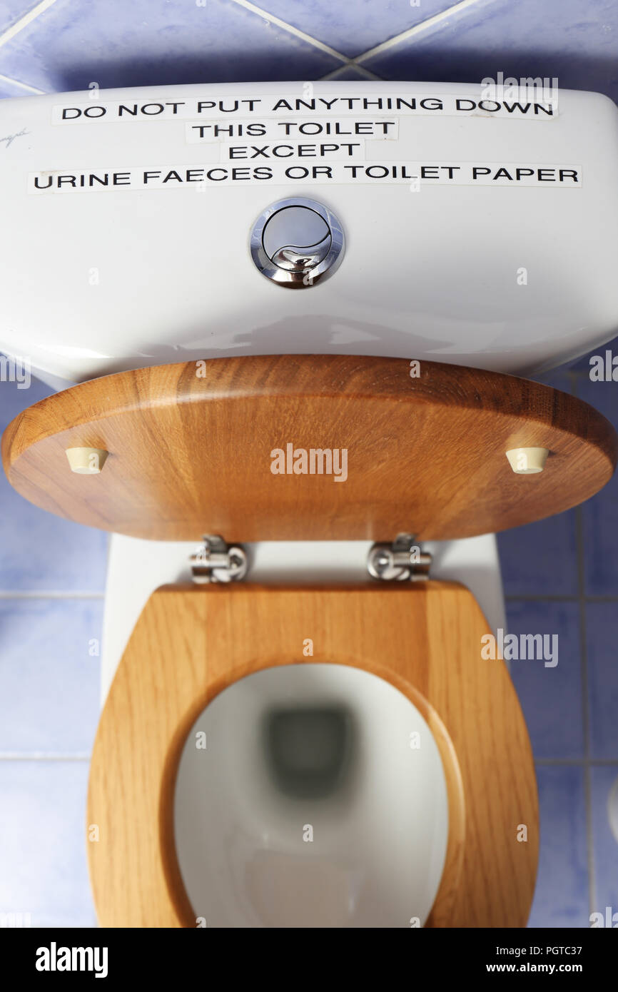 instructions on toilet Stock Photo - Alamy