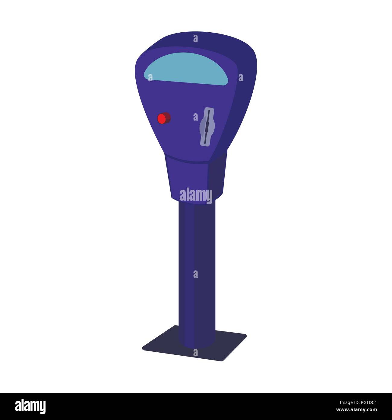 Parking meter icon in cartoon design isolated on white background