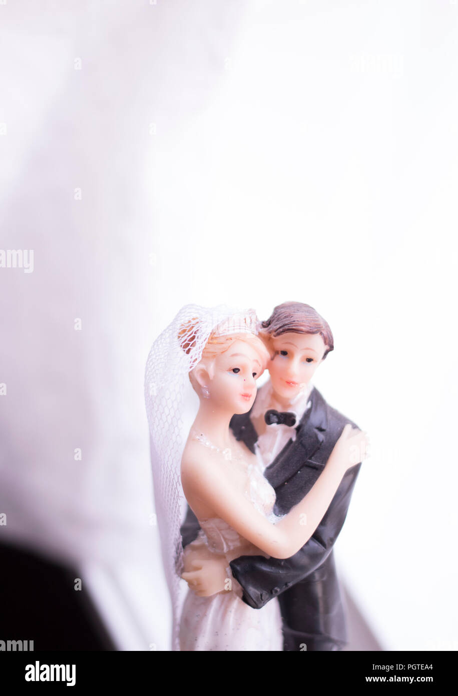 Cake topper bride and groom wedding couple of holding romantic marriage ...