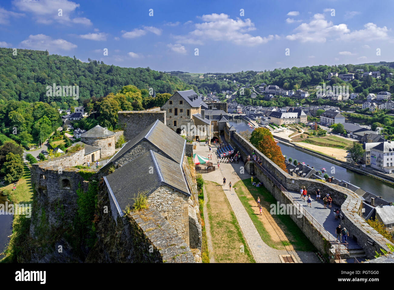 Aerial view medieval city bouillon hires stock photography and images
